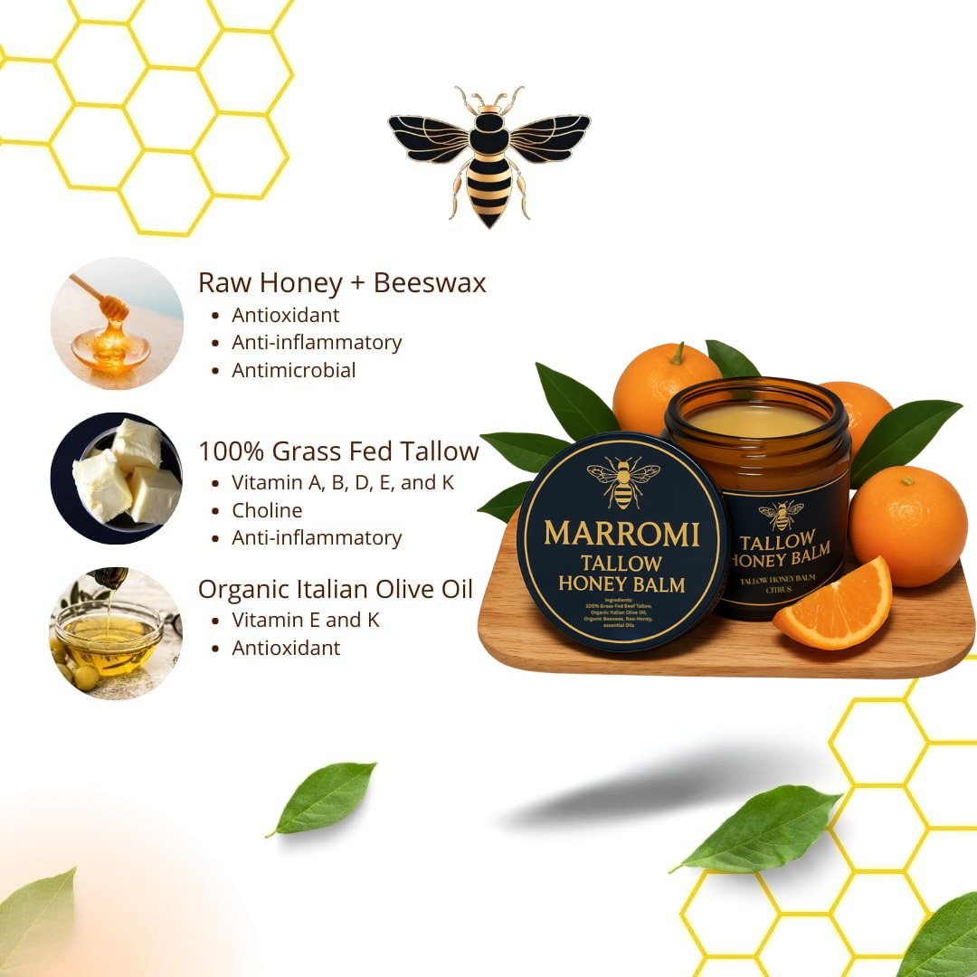 Organic Grass-Fed Beef Tallow Balm With Raw Honey Subscription