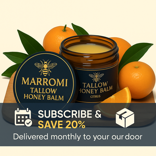 Organic Grass-Fed Beef Tallow Balm With Raw Honey Subscription
