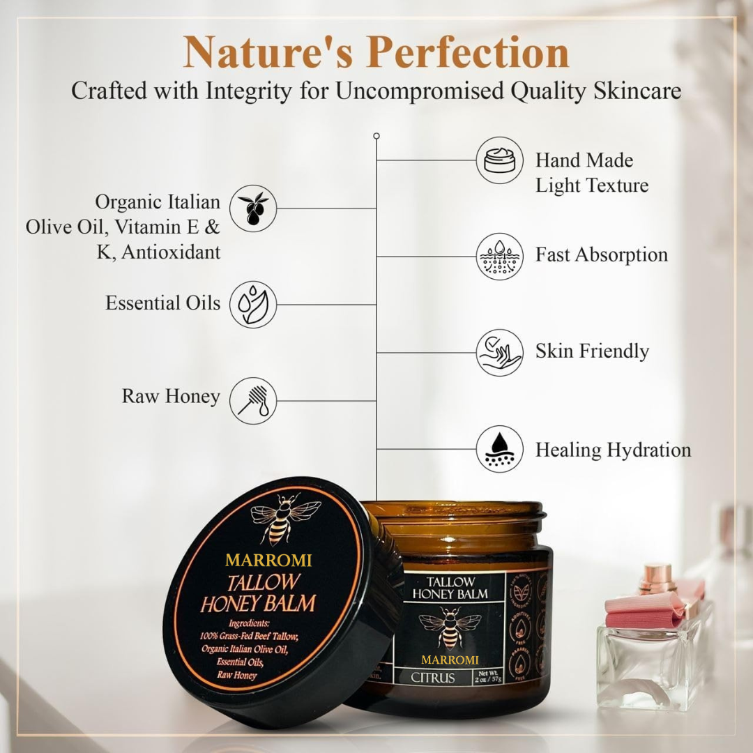 Organic Grass-Fed Beef Tallow Balm With Raw Honey Subscription
