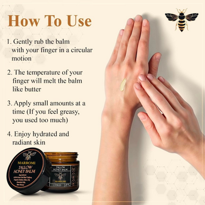 Organic Grass-Fed Beef Tallow Balm With Raw Honey Subscription